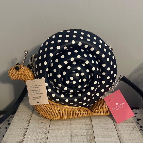 kate spade Handbags - Nwt Kate spade enchanted forest snail wicker crossbody bag